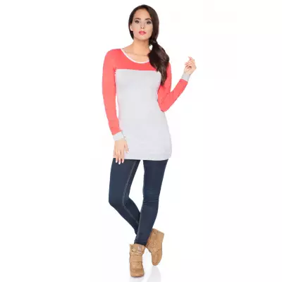 Tunika Model J5 Light Grey/Coral - RaWear