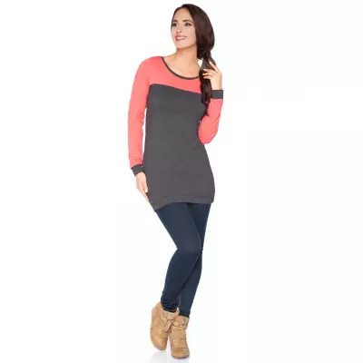 Tunika Model J2 Dark Grey/Coral - RaWear