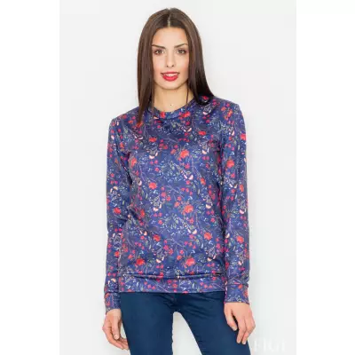 Bluza Damska Model M541 Wzór 58 Blue - Figl