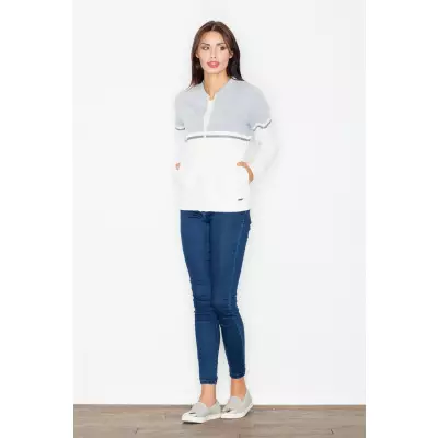 Bluza Damska Model M512 Ecru/Grey - Figl