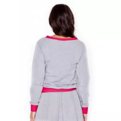 Bluza Damska Model K276 Grey/Pink - Katrus