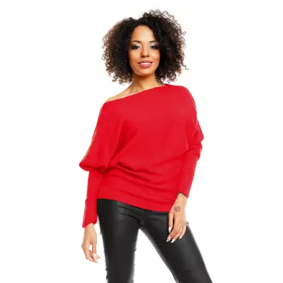 Sweter model 70003 Neon Coral - PeeKaBoo