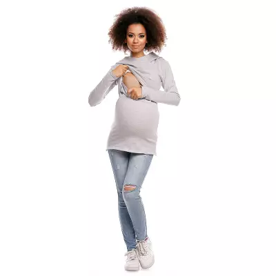 Bluza model 1473 Light Gray - PeeKaBoo