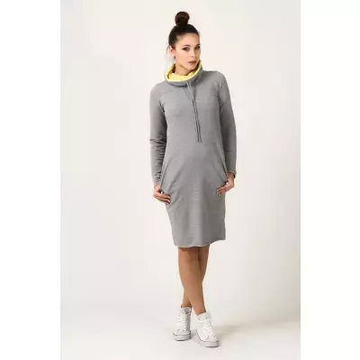 Sukienka model Kaja Light Gray/Yellow - Tessita