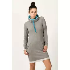 Sukienka model Kaja Light Gray/Blue - Tessita