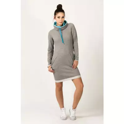 Sukienka model Kaja Light Gray/Blue - Tessita