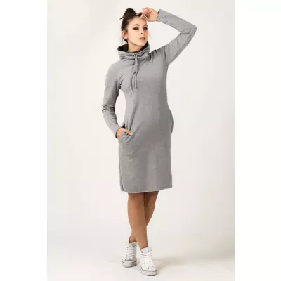 Sukienka model Kaja Light Gray/Dark Gray - Tessita