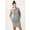 Sukienka model Kaja Light Gray/White - Tessita