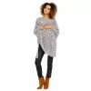 Sweter Poncho model 30012C Light Gray - PeeKaBoo