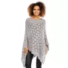 Sweter Poncho model 30012C Light Gray - PeeKaBoo