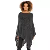 Sweter Poncho model 30012C Graphit - PeeKaBoo