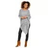 Sweter Poncho model 30012 Light Gray - PeeKaBoo