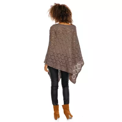 Sweter Poncho model 30012 Mocca - PeeKaBoo