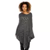 Sweter Poncho model 30012 Graphit - PeeKaBoo